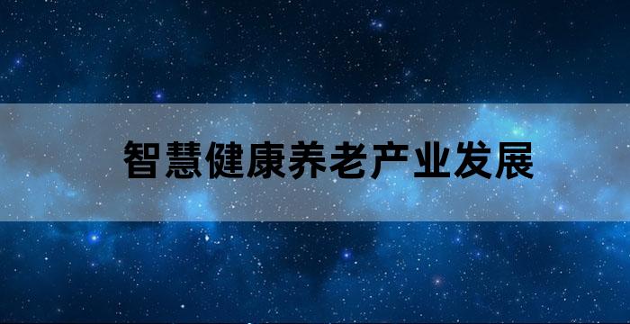 智慧健康养老产业发展