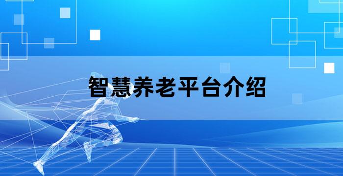 智慧养老平台介绍